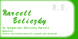 marcell beliczky business card